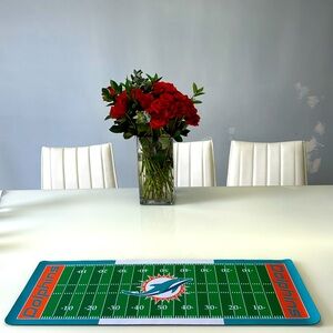 Miami Dolphins Large Gaming Pad with Non-Slip Rubber Base for Computer Desktop
